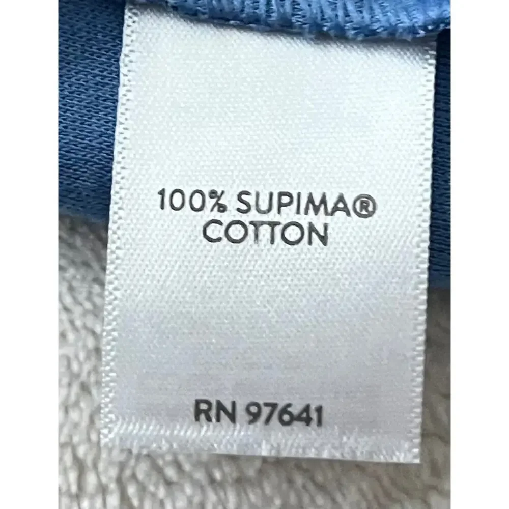 J. HILL SUPIMA V-NECK TUNIC, WOMENS, M, BLUE W/PAISLEY WHITE & BLACK FLOWERS - Picture 8 of 10